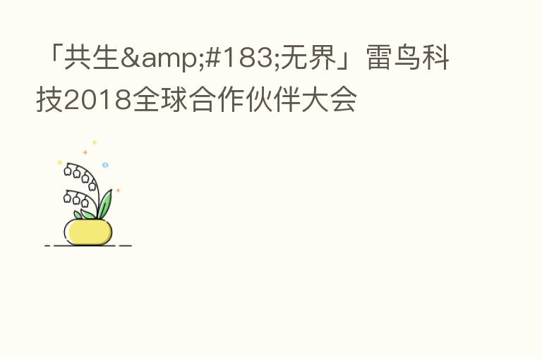 「共生·无界」雷鸟科技2018全球合作伙伴大会