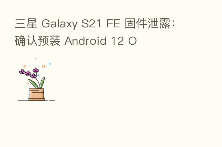 三星 Galaxy S21 FE 固件泄露:确认预装 Android 12 O