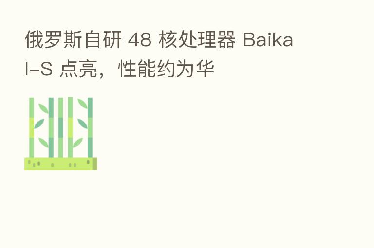 俄罗斯自研 48 核处理器 Baikal-S 点亮,性能约为华