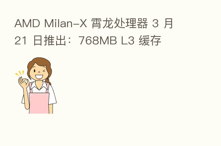 AMD Milan-X 霄龙处理器 3 月 21 日推出:768MB L3 缓存