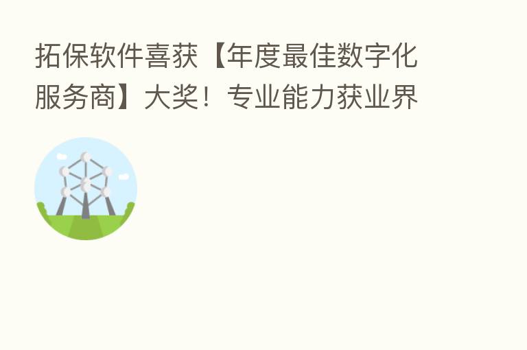 拓保软件喜获【年度 佳数字化服务商】大奖!专业能力获业界认可