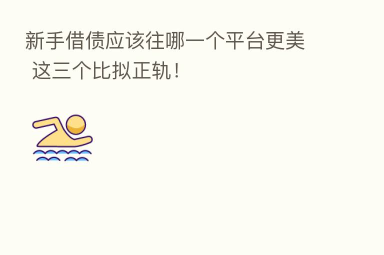 新手借债应该往哪一个平台更美 这三个比拟正轨!