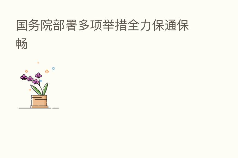 国务院部署多项举措全力保通保畅