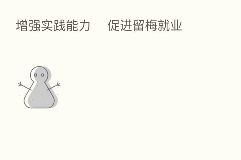 增强实践能力 促进留梅就业