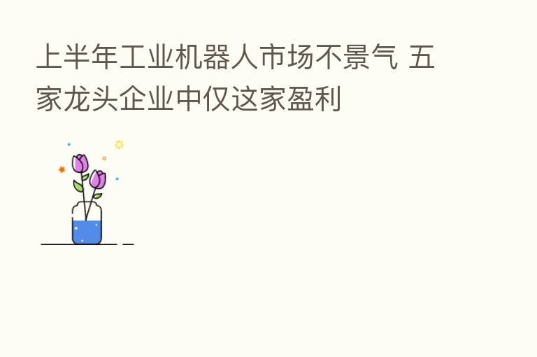 上半年工业机器人市场不景气 五家龙头企业中仅这家盈利