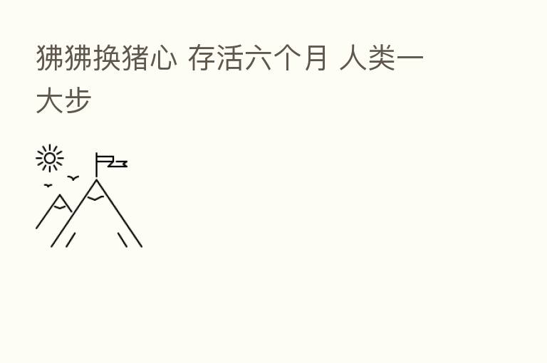 狒狒换猪心 存活六个月 人类一大步