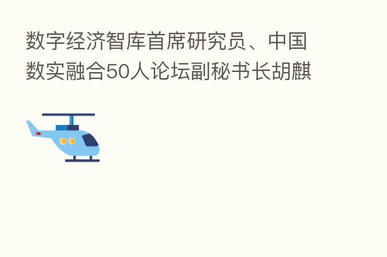 数字经济智库首席研究员、中国数实      50人论坛副秘书长胡麒牧： 在数实      实践中加强理论创新和智库建设