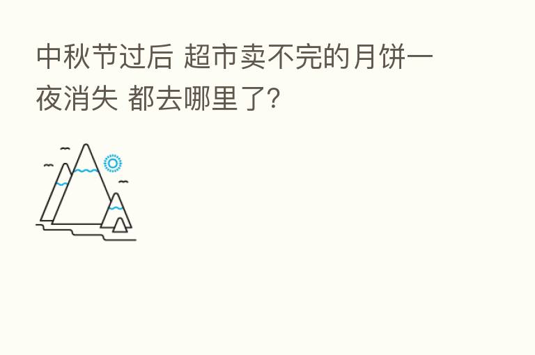 中秋节过后 超市卖不完的月饼一夜消失 都去哪里了?