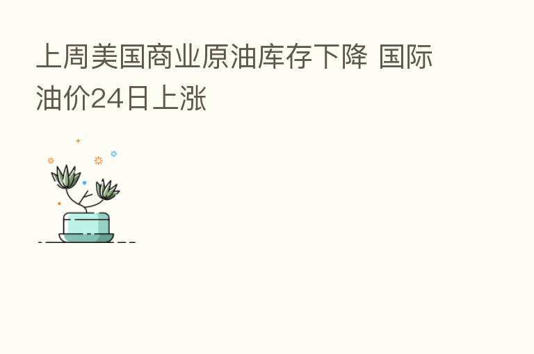 上周美国商业原油库存下降 国际油价24日上涨