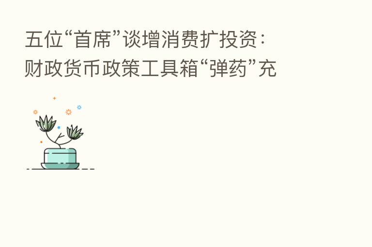 五位“首席”谈增消费扩投资:财政货币政策工具箱“弹药”充足