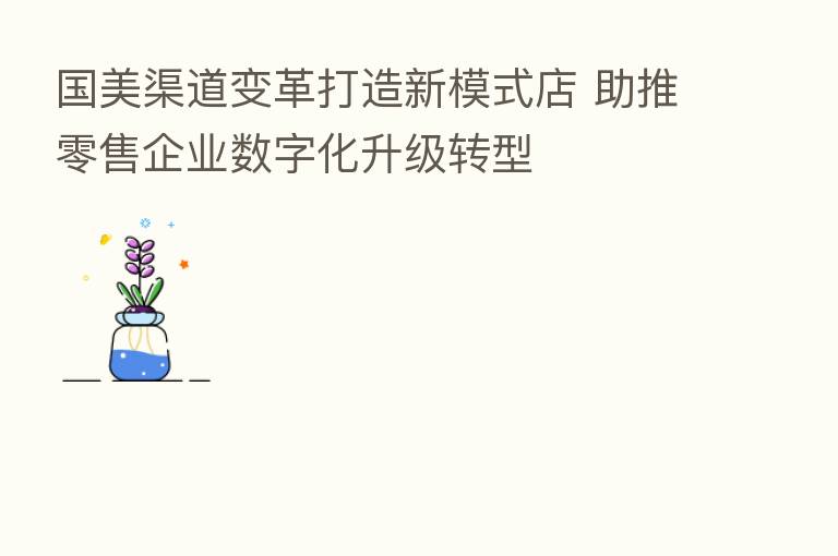 国美渠道变革打造新模式店 助推零售企业数字化升级转型