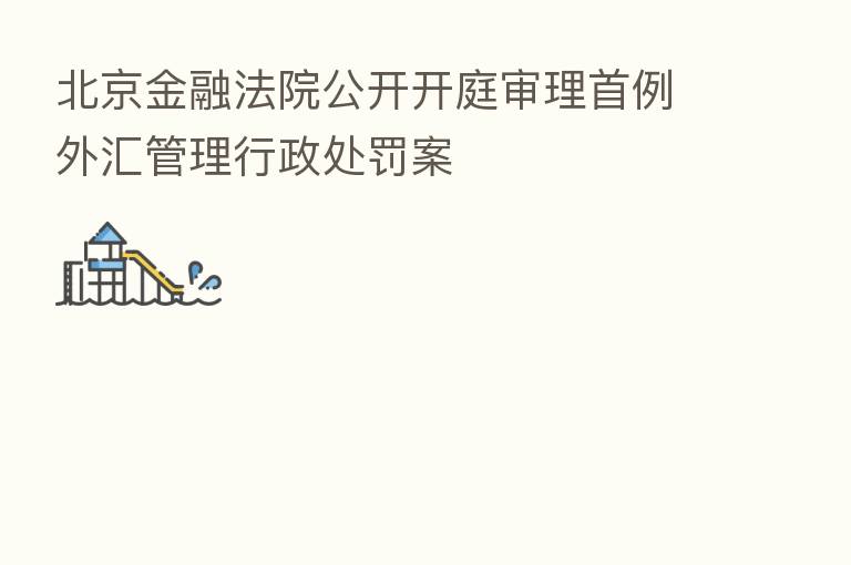北京金融法院公开开庭审理首例外汇管理行政处罚案