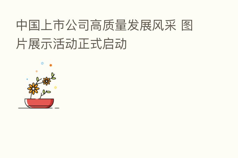 中国上市公司高质量发展风采 图片展示活动正式启动