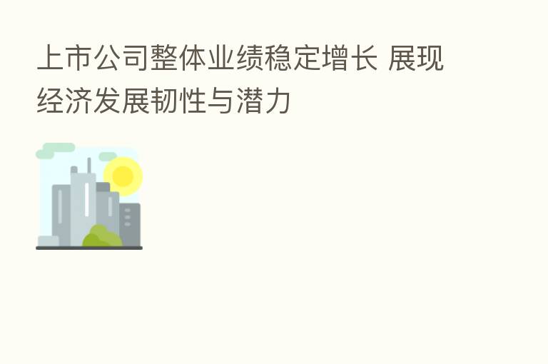 上市公司整体业绩稳定增长 展现经济发展韧性与潜力