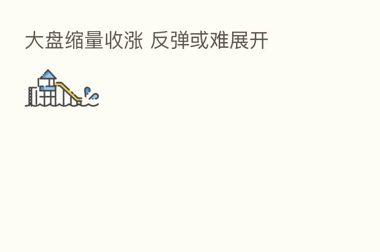 大盘缩量收涨 反弹或难展开