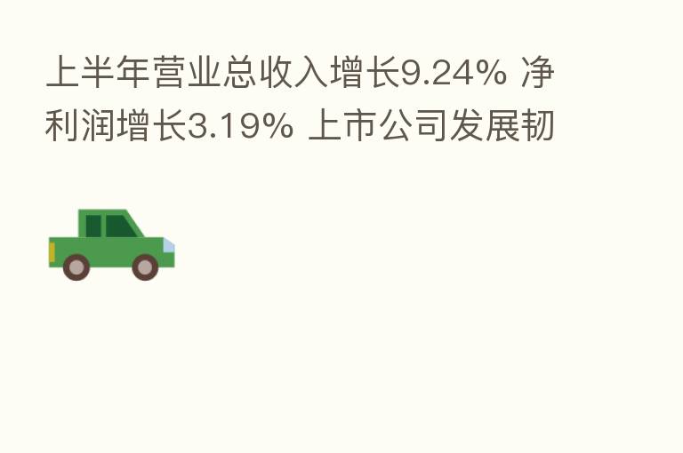 上半年营业总收入增长9.24% 净利润增长3.19% 上市公司发展韧性活力持续提升