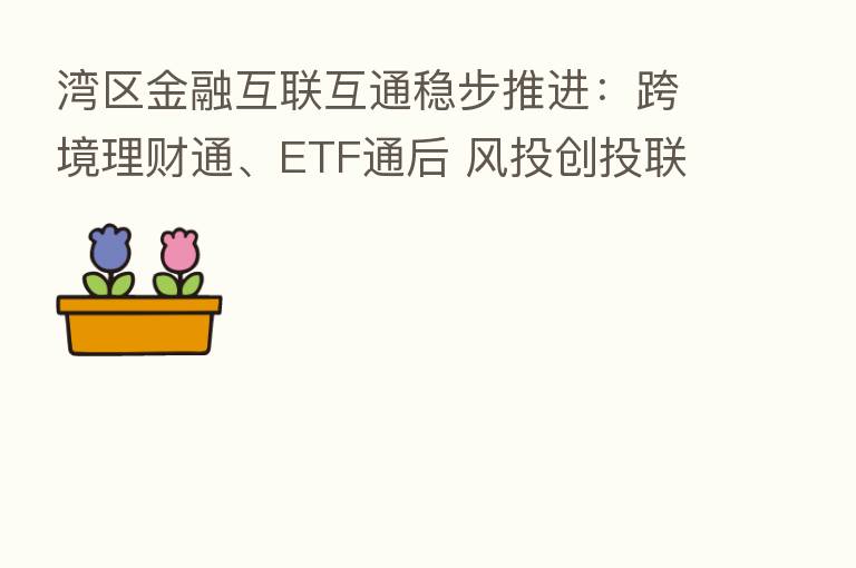 湾区金融互联互通稳步推进:跨境理财通、ETF通后 风投创投联动发展将至