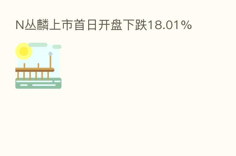 N丛麟上市首日开盘下跌18.01%