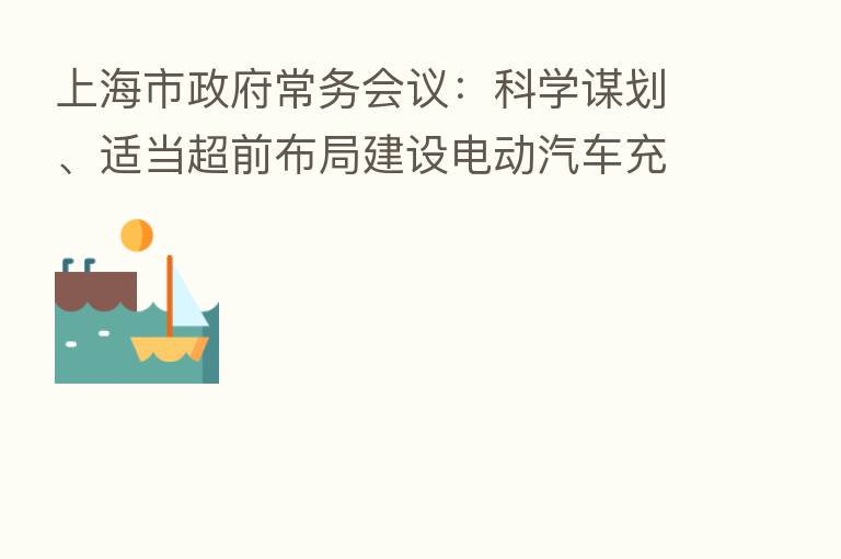 上海市政府常务会议:科学谋划、适当超前布局建设电动汽车充换电设施