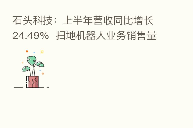 石头科技:上半年营收同比增长24.49% 扫地机器人业务销售量价齐升