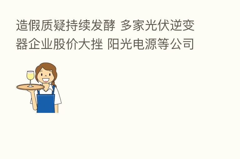 造假质疑持续发酵 多家光伏逆变器企业股价大挫 阳光电源等公司回应来了