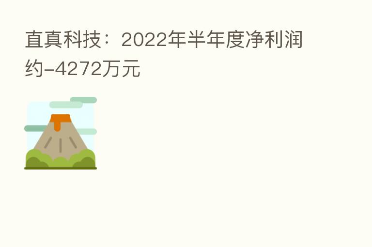 直真科技:2022年半年度净利润约-4272万元