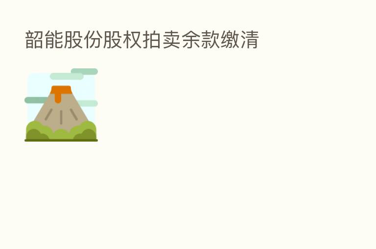 韶能股份股权拍卖余款缴清