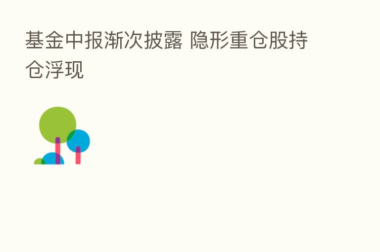 基金中报渐次披露 隐形重仓股持仓浮现