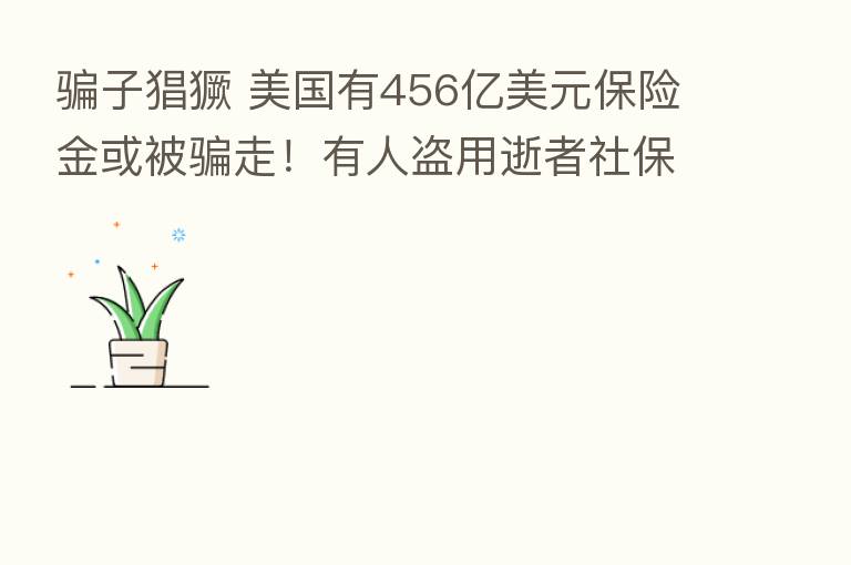 骗子猖獗 美国有456亿美元 金或被骗走!有人盗用逝者社保账号得逞