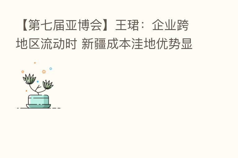 【 七届亚博会】王珺:企业跨地区流动时 新疆成本洼地优势显著