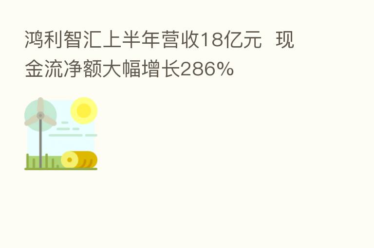 鸿利智汇上半年营收18亿元 现金流净额大幅增长286%
