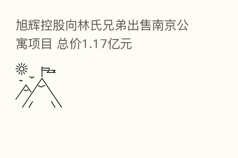 旭辉控股向林氏兄弟出售南京公寓项目 总价1.17亿元