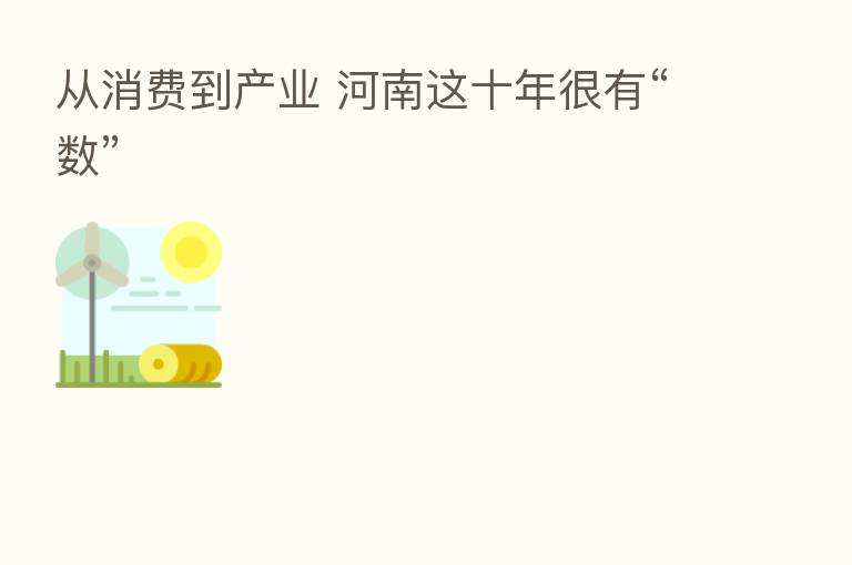 从消费到产业 河南这十年很有“数”