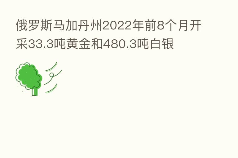 俄罗斯马加丹州2022年前8个月开采33.3吨黄金和480.3吨白银