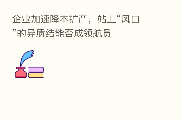 企业加速降本扩产,站上“风口”的异质结能否成领航员