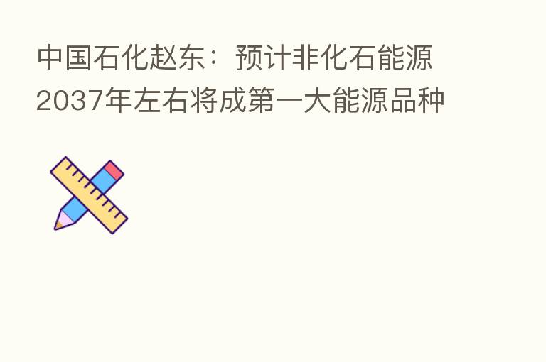 中国石化赵东:预计非化石能源2037年左右将成 一大能源品种