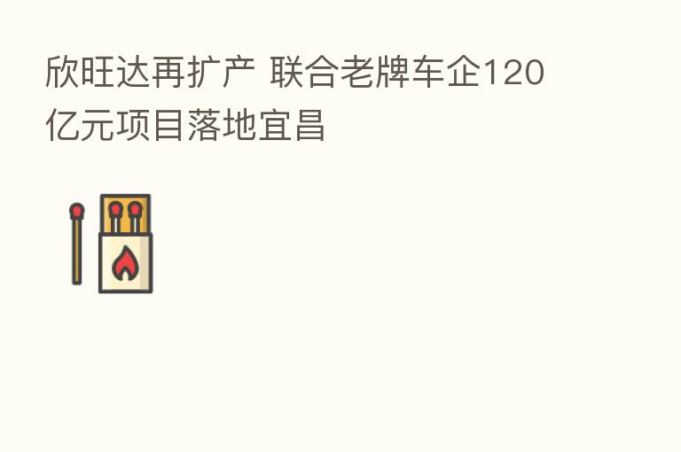 欣旺达再扩产 联合老牌车企120亿元项目落地宜昌