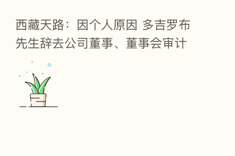 西藏天路:因个人原因 多吉罗布先生辞去公司董事、董事会审计委员会委员等职务