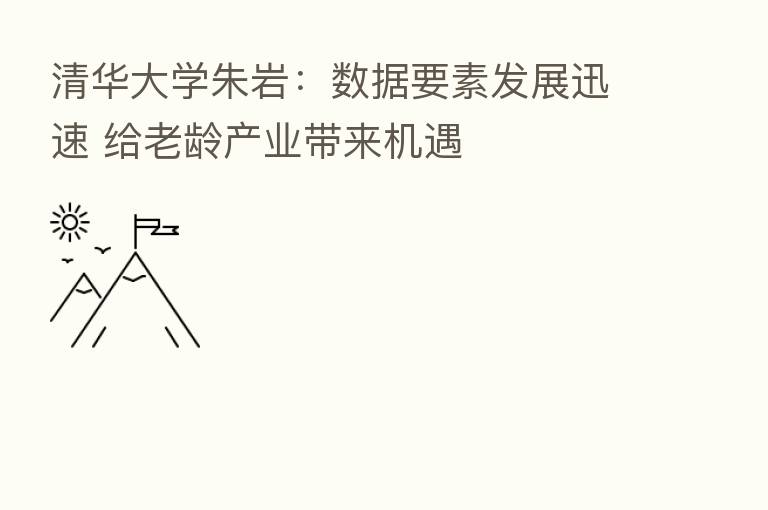 清华大学朱岩:数据要素发展迅速 给老龄产业带来机遇
