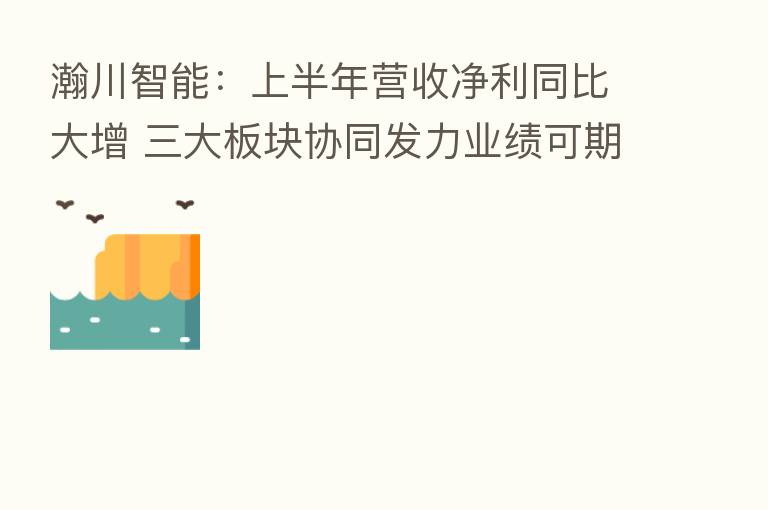 瀚川智能:上半年营收净利同比大增 三大板块协同发力业绩可期