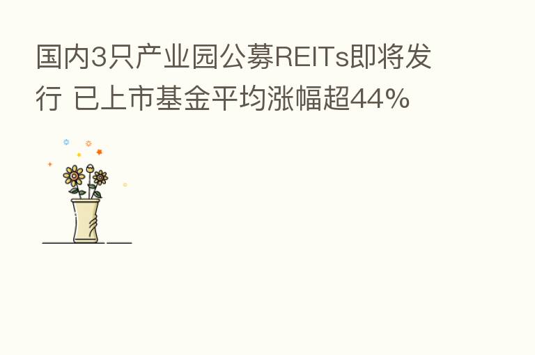 国内3只产业园公募REITs即将发行 已上市基金平均涨幅超44%