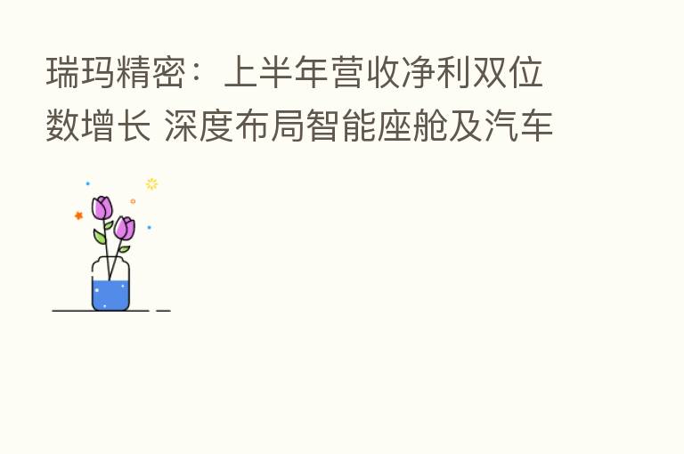 瑞玛精密：上半年营收净利双位数增长 深度布局智能座舱及汽车电子业务