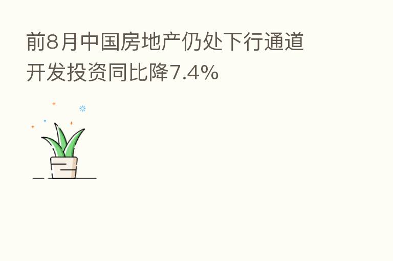 前8月中国房地产仍处下行通道 开发投资同比降7.4%
