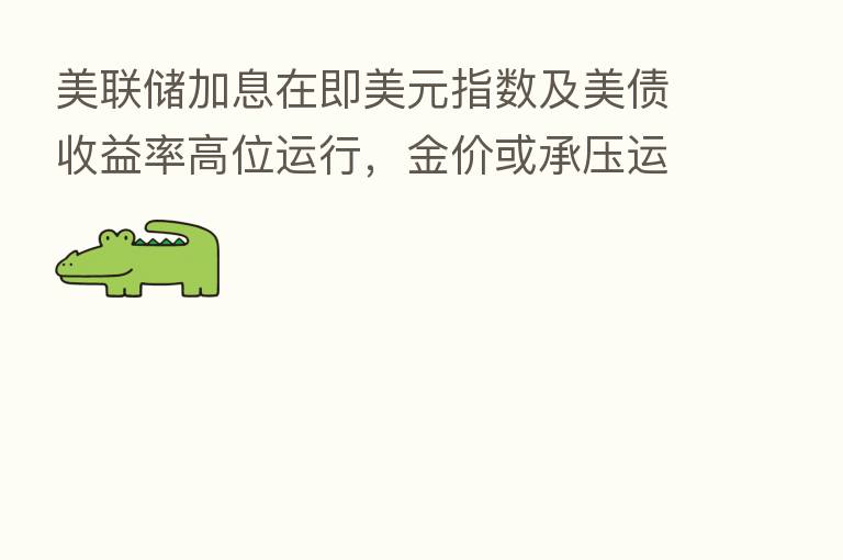 美联储加息在即美元指数及美债收益率高位运行,金价或承压运行-贵金属早评-2022年9月21日