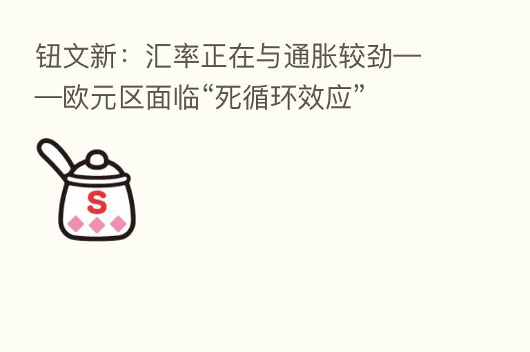 钮文新:汇率正在与通胀较劲——欧元区面临“死循环效应”