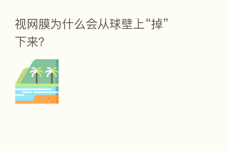 视网膜为什么会从球壁上“掉”下来?
