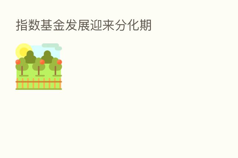 指数基金发展迎来分化期