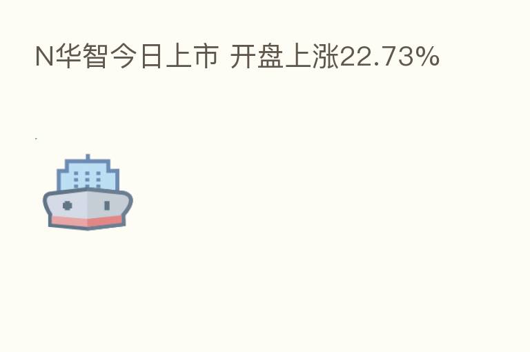 N华智今日上市 开盘上涨22.73%