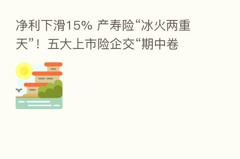 净利下滑15% 产寿险“冰火两重天”!五大上市险企交“期中卷”