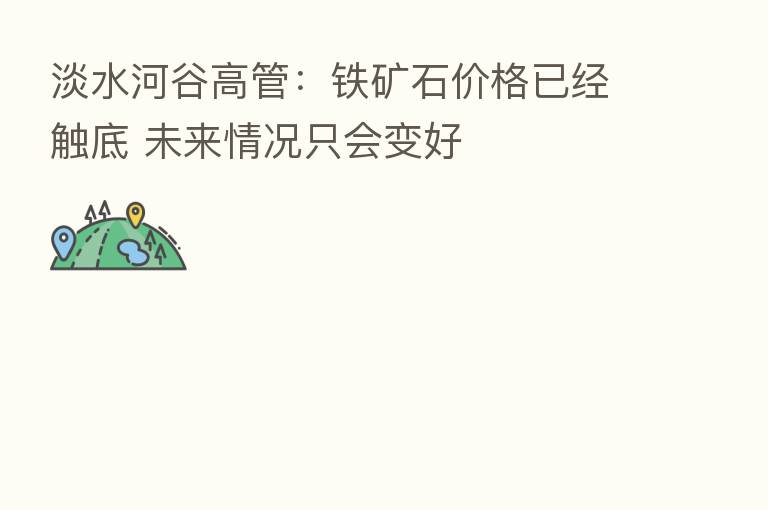 淡水河谷高管:铁矿石价格已经触底 未来情况只会变好